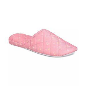 Charter Club Womens Size 5-6 Quilted Paisley Floral Clog Slippers Pink $35 107